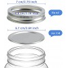 50 PACK Canning Lids and Rings Regular Mouth SGAOFIEE Split Type Lids for Mason Jar Canning Lids Regular Mouth Split-Type Lids Leak Proof Secure 50 Count Lids&Rings-Regular 70mm