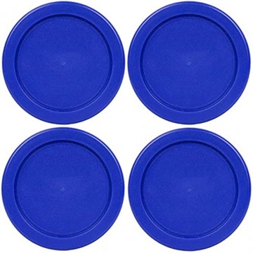 Klareware 4 Cup Blue Round Plastic Food Storage Replacement Lids Covers for Klareware Anchor Hocking and Pyrex Glass Bowls Container not Included 4 Pack
