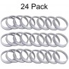 Ruisita 24 Pack Wide Mouth Mason Jar Replacement Metal Rings Split-type Lids Screw Bands For Canning Storage