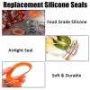 Stosts 12 Pack Silicone Replacement Gasket Airtight Rubber Seals Rings for Mason Jar Lids Leak-proof Canning Silicone Fitting Seals for Glass Clip Top Jars Orange