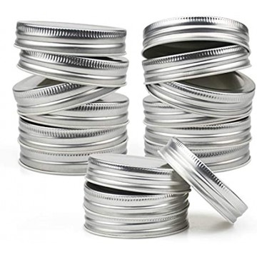 Tebery 50 Pack Regular Mouth Mason Jar Lids Airtight Canning Jar Lid Leak Proof and Secure Silver