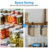 HOMOH Mason Jar Storage Rack Under Cabinet Canning Jars Holder Storage Metal Organizer for Kitchen 2 Pack