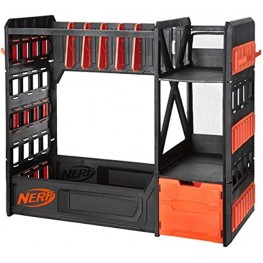 NERF Elite Blaster Rack Storage for up to Six Blasters Including Shelving and Drawers Accessories Orange and Black  Exclusive