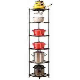 6-Tier Kitchen Pot Rack Cookware Stand Storage Organizer ，Multi-Layer Corner Shelf Stand Stainless Steel Shelves for Kitchen