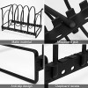 Pot and Pan Organizer Rack Heavy Duty Adjustable Pan Organizer Rack Durable 5-Tier Storage Pot Lid Holders for Cabinet and Kitchen Counter Total 5 Adjustable Compartments Black