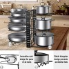 Pot Rack Organizer 3 DIY Methods Height and Position are Adjustable 8 Pots Holder Metal Kitchen Cabinet Pantry Pot Pan Lid Holder BLACK