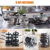 Rawall Pots and Pans Organizer,8 Tiers Pot Organizer with 3 DIY Methods.Adjustable Pots and Pans Holder Organizer,Pot Lid Organizer Fit for Kitchen Count and Cabinet