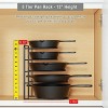 REEQMONT 2 Pack Heavy Duty Pot Rack Organizer 5 Tier Pan Rack Storage Holder Holds 50 LB Holds Cast Iron Skillets Frying Pans Griddles No Assembly Required 13'' Height