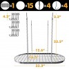 Vdomus pot rack ceiling mount cookware rack hanging hanger organizer with hooks silver-33 X 17 inch