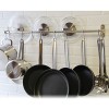 Wallniture Lyon 31.5 Wall Mount Kitchen Utensil Holder With 10 S Hooks For Hanging Pots and Pans Set