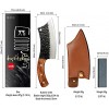 Authentic XYJ FULL TANG 6.2 Inch Tactical Kitchen Knife Cleaver Chef Knives With Carrying Leather Knife Sheath 4Cr13 Stainless Steel Slicing Cutting Butcher Knives For Meat Vegetable Cooking Tool