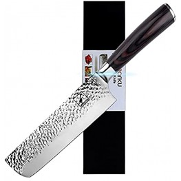 Nakiri Knife imarku 7-inch Vegetable Cleaver Knife Classic Hand-Forged Japanese Chef Knife 7Cr17Mov German Stainless Steel Premium with Ergonomic Handle and Gift Box