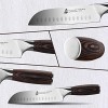 TUO Santoku Knife 7 inch Kitchen Chef Knife Asian Knives Vegetable Meat Cleaver Knife German HC Stainless Steel Ergonomic Pakkawood Handle Osprey Series with Gift Box