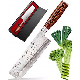 Vegetable Knife Japanese Chef Vegetable Knife Vegetable Cleaver Usuba Asian Knife Kitchen Chef Knife High Carbon Stainless Steel Pro Japanese Cleaver Knife Best Gift in Stylish Gift Box