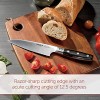 Wolf Gourmet 5.5 Serrated Knife Ergonomic for Comfort and Control Forged High-Carbon Stainless Steel 12.5 Degree Angle Durable WGCU156S