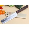 Yoshihiro NSW 46 Layers Hammered Damascus Usuba Vegetable Chef knife 6.3 IN 160mm Shitan Rosewood Handle with Saya Cover