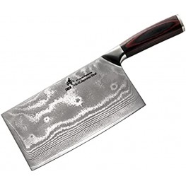 ZHEN Japanese VG-10 67-Layer Damascus Steel 8-Inch Slicer Chopping Chef Butcher Knife Cleaver Large