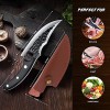 Chef Knives Viking Knife Full Tang Butcher Knives Handmade Fishing Filet & Bait Knife Boning Knife with Leather Sheath Meat Cleaver for Kitchen or Camping