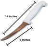 Choice 6 inch Curved Boning Kitchen Knife–Restaurant Quality Butchering Knife-Flexible Brisket Trimming Knife -Sharp Stainless Steel -Culinary Chefs Choice White Ergonomic Handle -Comfortable Grip