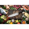 DALSTRONG Chef Knife 8.5 Quantum 1 Series Ultra-Sharp American Forged BD1N-VX High-Carbon Steel Carbon Fibre G10 Hybrid Handle Leather Sheath