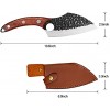 JUGAAD LIFE Boning Knife with Leather Sheath Hand Forged Chef Knives 6 Inch High Carbon Steel Meat Cleaver Multipurpose Butcher Knives for Home Outdoor Camping or BBQ…