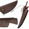 Kitory Leather Knife Sheath 6 inch Boning Knife Practical Soft Leather Sheath with Belt Loop Good for Protect Fixed Blade & Carry Out