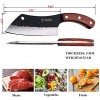 KITORY Meat Cleaver Forged Vgetable Knife Vegetable Chopping Knife 5.5 Inch Butcher Knife Hammered Chopper Thick Boning Knife Small Meat Cleaver Kitchen Chef Knife for Home Camping BBQ