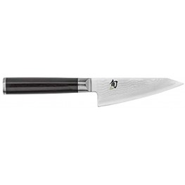 Shun Classic 4.5-inch Asian Multi-Prep Stainless Steel Kitchen Knife for Boning Other Food Prep Tasks; Double-Bevel Blade; Handcrafted in Japan; D-Shaped Ebony PakkaWood Comfort Handle;