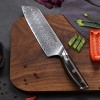 Turwho Professional Santoku Knife 7 inch Classic Damascus pattern Japanese VG-10 Steel