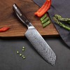 Turwho Professional Santoku Knife 7 inch Classic Damascus pattern Japanese VG-10 Steel