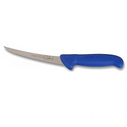 UltraSource 449101-BL F. Dick Boning Knife 6-in Curved Flexible Blade Blue ErgoGrip Series