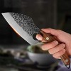 XYJ 6 inch Boning Knife Full Tang Handmade Forging Carving Knife 4Cr13 Stainless Steel Blade with Soft Leather Sleeves for Carrying Out