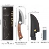XYJ FULL TANG 6 Inch Boning Fillet Knife Outdoor Fishing Cooking Cutter Cleaver Steak Knives With Carry Sheath High Carbon Stainless Steel Blade Comfortable Grip Handle