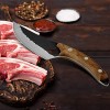 XYJ FULL TANG 6 Inch Stainless Steel Boning Knife Chef Fishing Knives Carry Leather Sheath Meat Cleaver Outdoor Cooking Cutter Butcher Knife For Camping Kitchen or Outdoor BBQ