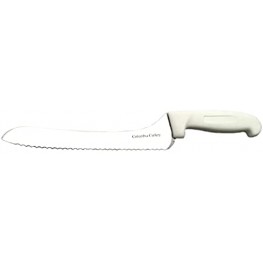 Columbia Cutlery 9 in. White Offset Bread Sandwich Knife Single Offset Bread Knife