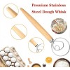 Danish Dough Whisk Large Bread Lame Set 10 Replacement Blades Sourdough Bread Cutter Bread Scoring Knife 2 Leather Protective Cover for Sourdough Bread Cake Pizza Pancakes Biscuits