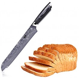 Kitchen Emperor Bread Knife Serrated Knife 9 inch Premium German High Carbon Stainless Steel Kitchen Knives with Comfortable Pakka wood Handle