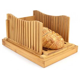 PRISTINE BAMBOO Bread slicers for homemade bread 3 Size Options. Foldable Compact Bread Slicing Guide. Bread Cutter with Wood Bread Cutting Board. Wooden Loaf Slicer Creates Evenly Sliced Bread