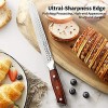 Serrated Bread Knife 8 Inch Professional Sharp Bread Knife with Forged German High Carbon Steel with Wood Handle & Gift Box Durable Bread Cutter for Slicing Bread Bagels Cake by Sunnecko