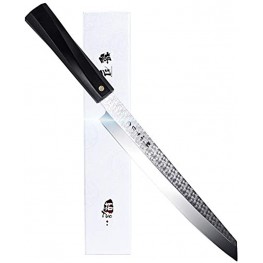TUO Sashimi Sushi Yanagiba Knife Japanese Kitchen Knife 8.25" with AUS-10 Stainless Super Steel Full Tang Slicing Fish Knife Single-bevel Tanto Including Gift Box Vesper Series