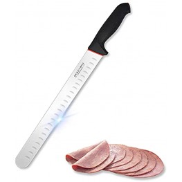BOLEXINO 12 Inch Carving Slicing Knife Ultra Sharp Premium Ham Slicer knife Great for Slicing Roasts Meats Fruits and Vegetables 12 carving knife