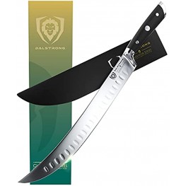 DALSTRONG Butcher Breaking Cimitar Knife 10" Gladiator Series Forged German ThyssenKrupp HC Steel Sheath Guard Included NSF Certified