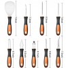 GoStock Pumpkin Carving Kit Upgrade Soft Grip Rubber Handle 9 Pieces Pumpkin Carving Tools Set Heavy Duty Stainless Steel Masters Carving Kit with Zipper Bag for Halloween Jack-O-Lanterns