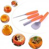 Halloween Pumpkin Carving Kit 4 PCS Professional Heavy Duty Stainless Steel Pumpkin Carving Sets for Jack-O-Lantern Halloween Party Supplies
