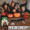 Halloween Pumpkin Carving Kit 6pcs Heavy Duty Professional Stainless Steel Carving Tools Set With 2 LED Candles & 10 Carving Stencils Great for Halloween Jack-O-Lanterns Decorations 2021 New Black