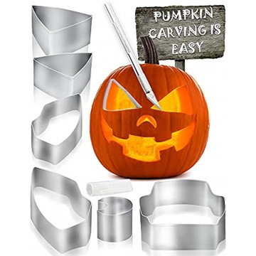 Halloween Pumpkin Carving Kit with 1 Carving Pen Pumpkin Carving Tools for Kids Adults Non-knife Pumpkin Carving Stencils Pumpkin Decorating Kit Stainless Steel Pumpkin Carving Tools Gift for Kids