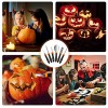 Halloween Pumpkin Carving Kit,6PCS Professional Pumpkin Carving Tool with 10 Pumpkin Carving Stencils 1 Storage Bag for Halloween Decoration Jack-O-Lantern