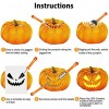 Halloween Pumpkin Carving Kits 18Pcs Professional Pumpkin Cutting Supplies Tools with Carrying Case 2 LED Candles and 10 Stencils,Stainless Steel Jack-O-Lanter Carving Knife for Halloween Decoration