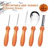 ILEBYGO Pumpkin Carving Kit,11 Pcs Stainless Steel Professional Halloween Pumpkin Carving Tools Pumpkin Carving Set with a Skull Storage Carrying Bucket