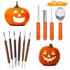 Lulu Home Halloween Pumpkin Carving Kit 10 Pcs Professional Pumpkin Cutting Supplies for Jack-O-Lanterns with Bags